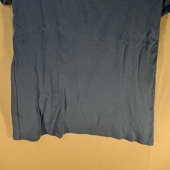Croft & Barrow Blue V-Neck Short Sleeve T-Shirt Top Women S Small 100% Cotton - Picture 4 of 10